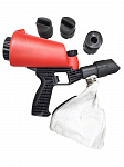 Пескоструйный пистолет со встроенной емкостью для песка 1л и резиновыми насадками (4шт) Forsage F-HS