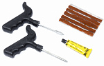 Набор инструментов для ремонта шин 8 предметов(шило,протяжка,шнуры,клей), в блистере KINGTUL KT-904T